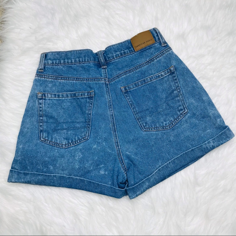 American Eagle Denim Mom Shorts 00 Waist 24 HiRise